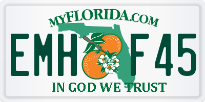 FL license plate EMHF45
