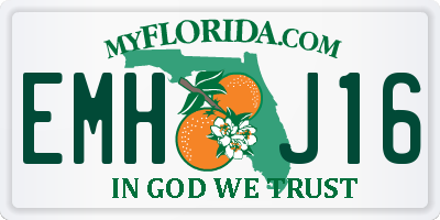 FL license plate EMHJ16