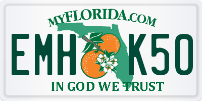 FL license plate EMHK50