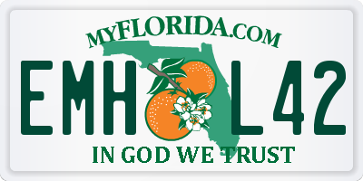 FL license plate EMHL42