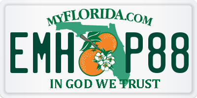 FL license plate EMHP88