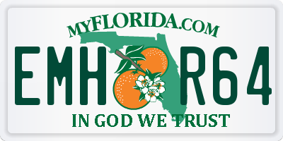 FL license plate EMHR64