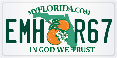 FL license plate EMHR67