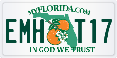 FL license plate EMHT17