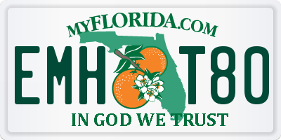 FL license plate EMHT80