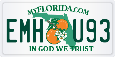 FL license plate EMHU93