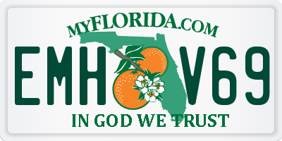 FL license plate EMHV69