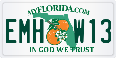 FL license plate EMHW13