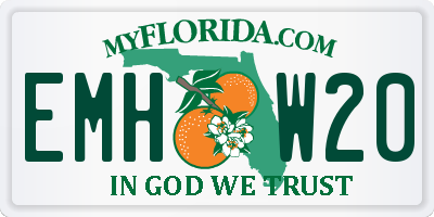 FL license plate EMHW20