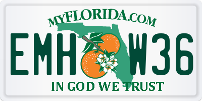 FL license plate EMHW36