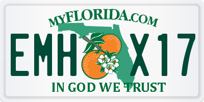 FL license plate EMHX17