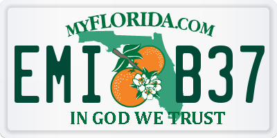 FL license plate EMIB37