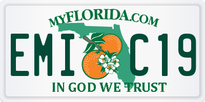 FL license plate EMIC19