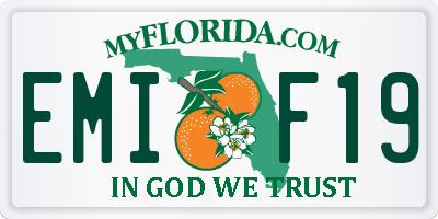 FL license plate EMIF19