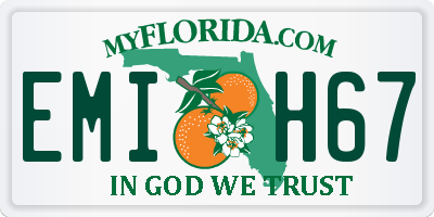 FL license plate EMIH67