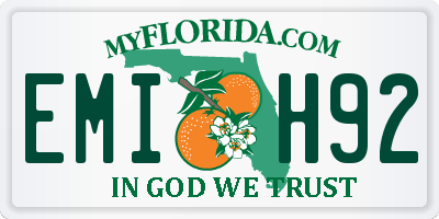 FL license plate EMIH92