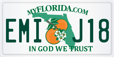 FL license plate EMIJ18