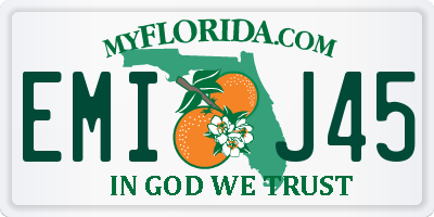 FL license plate EMIJ45