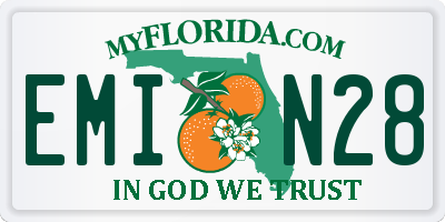 FL license plate EMIN28