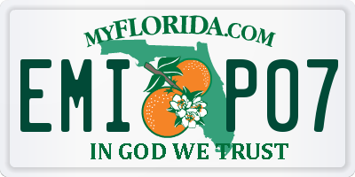 FL license plate EMIP07