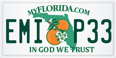 FL license plate EMIP33