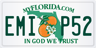 FL license plate EMIP52