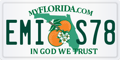 FL license plate EMIS78