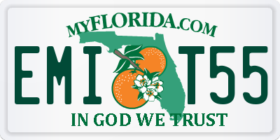 FL license plate EMIT55