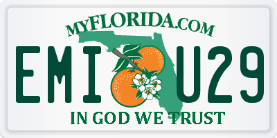 FL license plate EMIU29