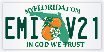 FL license plate EMIV21