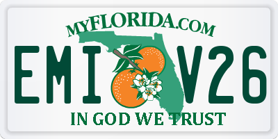 FL license plate EMIV26