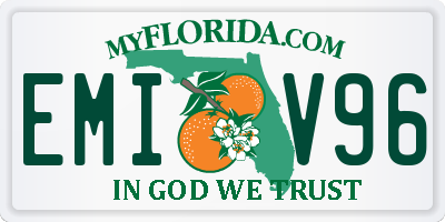 FL license plate EMIV96