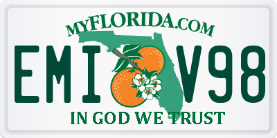 FL license plate EMIV98