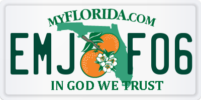 FL license plate EMJF06