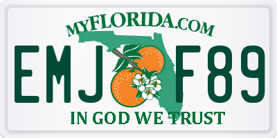 FL license plate EMJF89