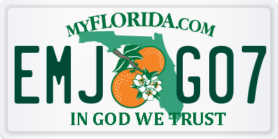 FL license plate EMJG07