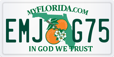 FL license plate EMJG75
