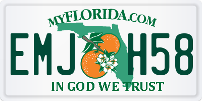 FL license plate EMJH58