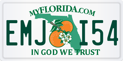 FL license plate EMJI54