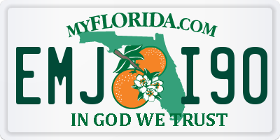 FL license plate EMJI90