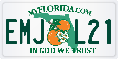 FL license plate EMJL21