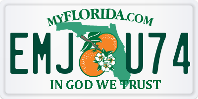 FL license plate EMJU74
