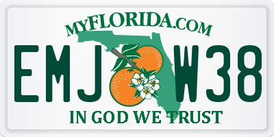 FL license plate EMJW38