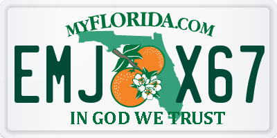 FL license plate EMJX67