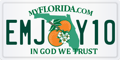 FL license plate EMJY10