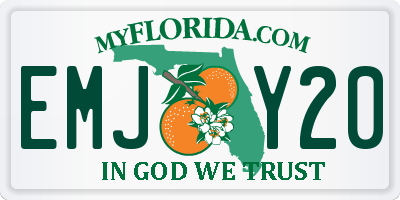 FL license plate EMJY20