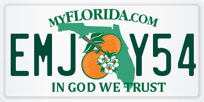 FL license plate EMJY54