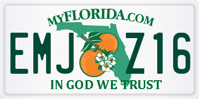 FL license plate EMJZ16