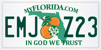 FL license plate EMJZ23