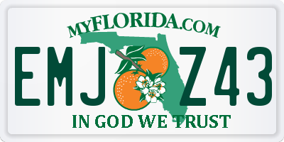 FL license plate EMJZ43
